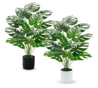BTSD-home 71cm Artificial Monstera Fake Plants Large Tall Plants Indoor Outdoor for Home Office Bathroom Bedroom Decor 2 Pack