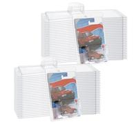 BTSKY 50 Pack Clear Protector Case Compatible with Hot-Wheels Model Cars Clamshell Cases for Car Storage Display Matchbox Diecast Covers Fits 6.5"x 4.25" Long Card Mainline and Regular Matchbox Cars