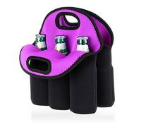 BTSKY 6 Bottles Insulated Neoprene Carrier Tote Carry Case Bag for Beer Baby Bottle Cans Drinks (Extra Thick)
