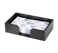 BTSKY Black Acrylic Rectangle Napkin Holder - Dinner Napkins, Guest Towel Box Tissue Holder for Dining Table Kitchen Restaurant Hotel Reception and Parties, Acrylic Storage Holder Organizer