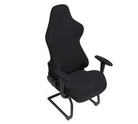 BTSKY Black Stretchable Gaming Chair Covers Slipcovers - Ergonomic Office Computer Game Chair Slipcovers For Computer Reclining Racing Style Office Chair (No Chairs)