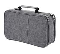 BTSKY Colored Pencil Case 360 Slots Pencil Bag Organizer High Capacity Holder with Double Zippers Multilayer for Crayola Colored Pencils Watercolor Pens & Gel Pens Grey