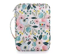 BTSKY Portable Colored Pencil Case - Colored Pencil Organizer Holds 166 Pencils or 112 Gel Pens Large Capacity Zippered Pencil Holder Gel pens Watercolor Flowers
