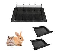 Btstil 2 Pcs Waterproof Pet Playpen Mat 150x100cm, Reusable Guinea Pig Cage Liner with Leakproof PVC Bottom & Snap Edges for C&C Grids, Cage Liner Mat for Hamster, Rabbit, Cat (150x100cm (2Pcs))
