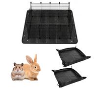 Btstil 2 Pcs Waterproof Pet Playpen Mat 150x150cm, Reusable Guinea Pig Cage Liner with Leakproof PVC Bottom & Snap Edges for C&C Grids, Cage Liner Mat for Hamster, Rabbit, Cat (150x150cm (2Pcs))