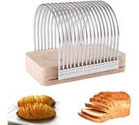 Btstil Hassel-Back Potato Slicer, Potato Bread Slicing Tool, Fixed Stainless Steel Food Slicer for Slicing Tomato, Potato, Meat, Bread and Cake