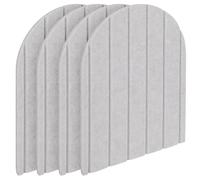 Btstil Kid's Anti Collision Wall Padding, 4 Pack 43 x 32cm Felt Panel Upholstered Wall Panels, Self-Adhesive Anti-Collision Wall Stickers Children's Rooms, Room Nursery (Beige)