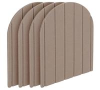 Btstil Kid's Anti Collision Wall Padding, 4 Pack 43 x 32cm Felt Panel Upholstered Wall Panels, Self-Adhesive Anti-Collision Wall Stickers Children's Rooms, Room Nursery (Camel)