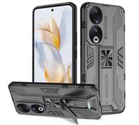 Btstring Case for Honor 90 5G, Heavy Duty Shockproof Case with Stand Protective Tough Armour Personalised Phone Cover Case - Black