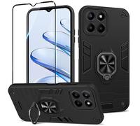 Btstring Case for Honor X8 5G /Honor X6/70 Lite 5G, Shockproof Phone Case, Heavy Duty Personalised Case with Stand, Case Cover Support Magnetic Car Holder, Black