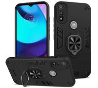 Btstring - Motorola Moto E20 Case, Custom Fit Shockproof Rugged Kickstand Case Compatible with Magnetic Car Phone Holder - Black