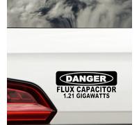 BTTF Flux Capacitor Car Stickers - Bumper Stickers - Laptop Stickers - Caravan Accessories - Car Decals - Marty McFly - Hill Valley - Doc Brown (Danger Flux Capacitor)
