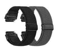 BTTNG Elastic Watch Strap for Garmin Fenix 8 51mm/Fenix 7X/Fenix 6X/Fenix 6X Pro/Fenix 5X/Fenix 5X Plus/Fenix 3/Fenix 3 HR, QuickFit 26mm Watch Band Sport Nylon Straps for Women Men (2 PCS)
