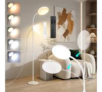 BTTO LED Floor Lamp, Modern Standing Lamps with Remote & Touch Control, 5 Color Temperatures & 10 Brightness Levels Adjustable Gooseneck Reading Lamps Standard Lamps for Living Room, Bedroom, Office