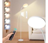 BTTO LED Floor Lamp, Reading Lamp Floor Standing with 5 Color Temperature & 10 Brightness Levels, Standing Lamp Tall Lamp Dimmable Floor Lamp for Living Room Bedroom Office, White
