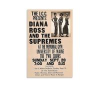 BTTSTRA Diana Ross & Supremes 1968 Orono ConcertFashion Poster Decorative Painting Canvas Wall Art Living Room Posters Bedroom PaintingLiving Room Illustration Poster16x24inch(40x60cm)