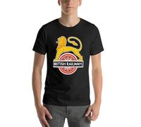 bttt3tdd3d3d British-Railways-BR-Sign-On-White-First-Logo-British-Railways-Cycling-Lion-T-Shirt