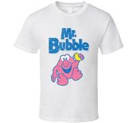 bttt3tdd3d3d Mr Bubble Retro Bubble Bath Logo Garbage T-Shirt White