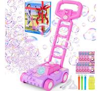Bttyu Bubble Lawn Mower for Toddlers,Outdoor Bubble Machine with Push & Pretend Play,Plug in Operated Bubble Mower for Boys & Girls,Ideal Easter, Birthday, Halloween
