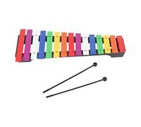 Btuty 15 Notes Wooden Xylophone with Colorful Keys, 2 Mallets, Pine Base, and Key Cushioning Pads, Fun Music Tool for Beginners, Great for Birthday, Holiday