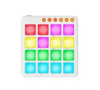 Btuty 16 Key Dynamic RGB Pad BT Wireless MIDI Controller Rechargeable Portable Music Production Performance Scene (White)