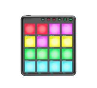 Btuty 16 Key Dynamic RGB Pad BT Wireless MIDI Controller Rechargeable Portable Music Production Performance Scene (Black)