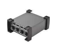 Btuty 2 Channels Passive DI-Box Unit Hum Eliminator 1/4'' instrument Direct Box to XLR Professional Impedance Transform Audio Isolator DI Direct Box