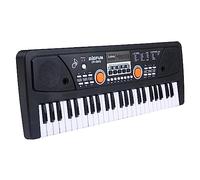 Btuty 49 Keys USB Electronic Organ Electric Piano with Microphone Black Digital Music Electronic Keyboard Built-in Stereo Speakers with 16 Tones 8 Rhythms 6 Demo Songs 5 Percussion Gift