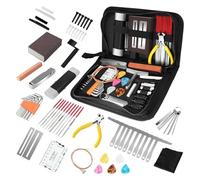 Btuty 72 Pcs Professional Guitar Repair Tool Kit Complete Maintenance Set with Strings Picks Storage Case String Guard Pen Bridge Pins Nut Files Hex Wrenches