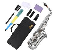 Btuty Alto Saxophone Sax Eb E-Flat with Case Gloves Cleaning Cloth Brush (Natural Shell 802 Key E Flat Sax)