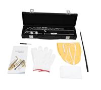 Btuty C Key Piccolo Flute Nickels Plated White Copper Closed Hole Instrument 66 X 4 Cm Smooth Action Keys Hard Case Cleaning Kit for Beginners Students School Band