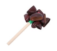 Btuty Handmade Duck Vine Seed Shaker, Wooden Handle Percussion Instrument with Organic Shells, for Yoga Meditation Sound Therapy ASMR Music