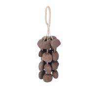 Btuty Handmade Natural Fruit Shell Wind Chime, 6 Strands with 24 Bells for Sound Healing Meditation Yoga, Bohemian Home Decor, Musical Percussion Instrument
