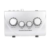 Btuty Karaoke Sound Mixer Dual Mic Inputs With Cable N-1 Black Color (white)
