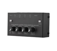 Btuty Ultra-compact 4-channel Stereo Headphone Amplifier Upgraded Mini Audio Amp with Mono & Stereo Switch Power Adapter Professional Mono/Stereo Audio Amp