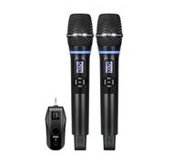 Btuty Wireless Microphone System Receiver with Handheld Mic UHF Anti-Howling and Reverberation Function Rechargeable Wireless Microphone
