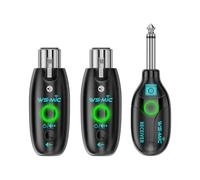 Btuty Wireless XLR System XLR Wireless Microphone Lavalier Mic 2.4GHz 24-bit/192kHz 20Hrs Battery 30m Range Auto Noise Reduction with USB Recording Carrying Case for Dynamic