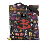 BTVS Inspired Gift Vampire Slayer Movie Lover Tote Bag Buffy Vampire Fans Gift BTVS Merchandise Vampire Tote Bag (B TV BLK)