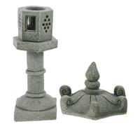 BTWYU Pagoda Statue Home Garden Ornament Miniature Pagoda Model Landscaping Decor Fish Tank Accessory