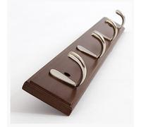 BTWYU Wall Hooks Coat Rack Wall Mounted, 4/5/6/7/8 Hooks for Hanging Coats, Metal Hook Rack Rail(Brown,48.5 * 6cm/19 * 2.4in)