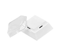 BTXETUEL Instantly Custom Double-Layer Keycaps with Transparent Cover Cap for DIY Removable Stickers or Scraps of Paper Compatible with Cherry MX Switches (24Pcs-White Botton)
