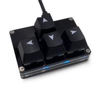 BTXETUEL Mini 4-Key Keypad WASD Arrow Key Keycaps One-Handed Mechanical Gaming Keyboard (Black, Arrow Keycaps 1)
