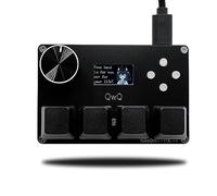 BTXETUEL SayoDevice O3C++ OSU Keyboard Rapid Trigger Hall Switches Magnetic Linear Switches Keyboard with Knob and Screen,Copy Paste,Shotcut,Macro Hotswap Mini Keypad (Black)