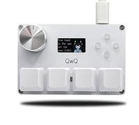 BTXETUEL SayoDevice O3C++ OSU Keyboard with Quick Trigger Hall Switch Magnetic Linear Switches Keyboard with Button and Screen Copy Paste Shotcut Macro Hotswap White