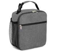 BTYHAOS Lunch Bag Tote Bag for Women Wide Open Insulated Cooler Bag Water-Resistant Thermal Leak-Proof Lunch Organizer for Men Girls Children Outdoor Picnic Work (Grey A)