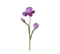 BTYQKZVPM Fake Flowers Artificial Flowers, Pack Of 5 Artificial Iris Silk Flowers With 3 Heads Multicolor 78cm Length 16cm Diameter(Purple)