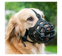 BTYQKZVPM Leather Mouthguard for Biting Chewing, Dog Muzzles Silicone Muzzles for Medium Dogs,Eating and Drinking can be Controlled,for Small,Medium and Large Dogs,Breathable and Adjustable(M)