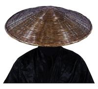 BTYQKZVPM Man Bamboo Fishing Hat, Samurai Swordsman Bamboo Cosplay Hat Multicolor 21 inches Diameter 4 Depth(Bruin)