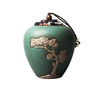 BTYQKZVPM Mini Pet Urns, Ceramic Cremation Urn For Adult Child Pet Ashes Brown Multiple Sizes(B)