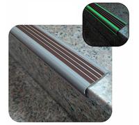 BTYQKZVPM Stair nosing edge trim， 2" wide L-Shaped Stair Edge Protector Self-Adhesive, Anti Slip Step Trim(Brown,L400cm(157 1/2"))